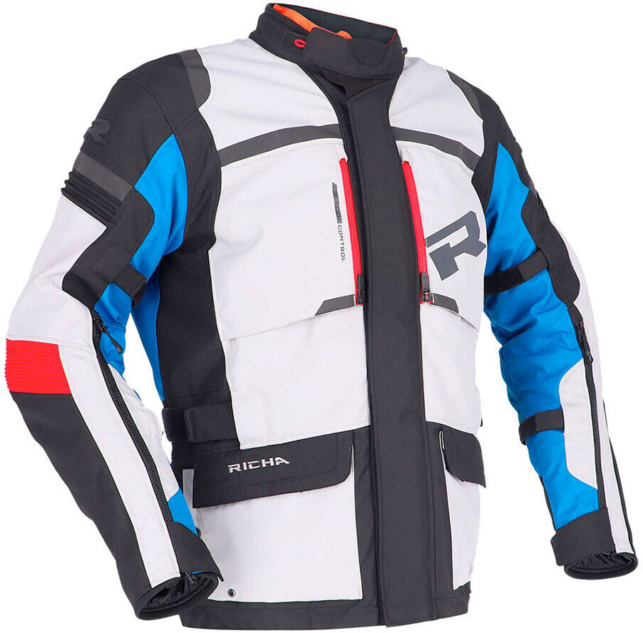 Giacca Moto Adventure Richa BRUTUS GORE-TEX Grigio Blu Rosso taglia 2X