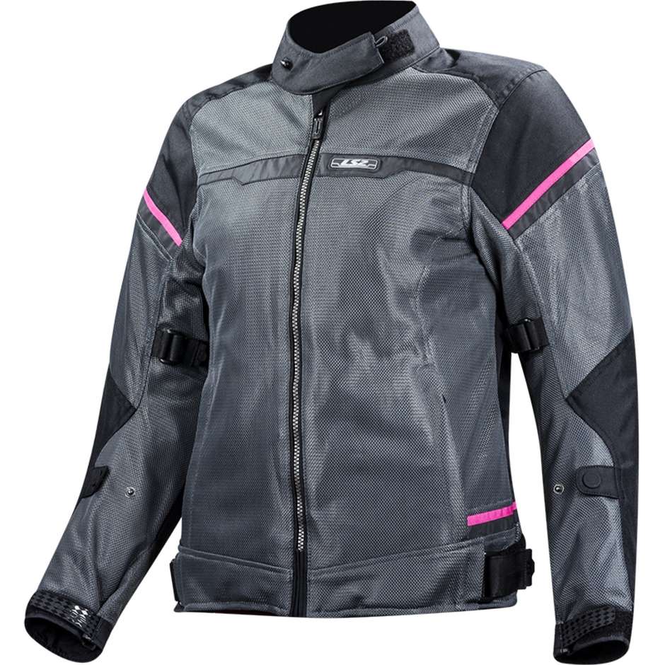 Giacca Moto Donna Estiva Traforata LS2 RIVA LADY Nero Grigio taglia 3X