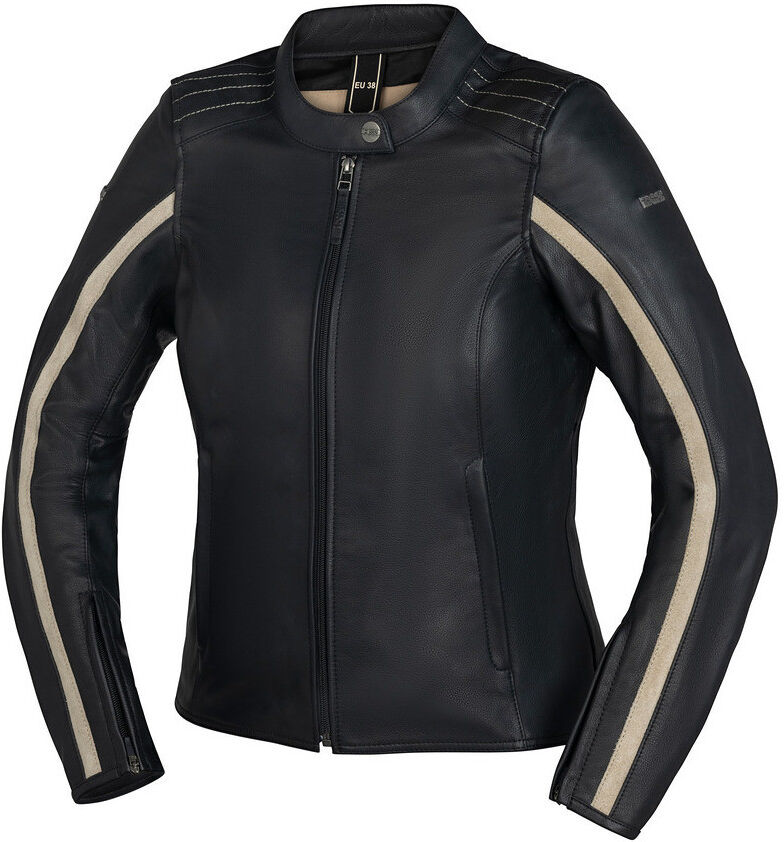 Giacca Moto Donna In Pelle Ixs LD STRIPE Nera taglia 42