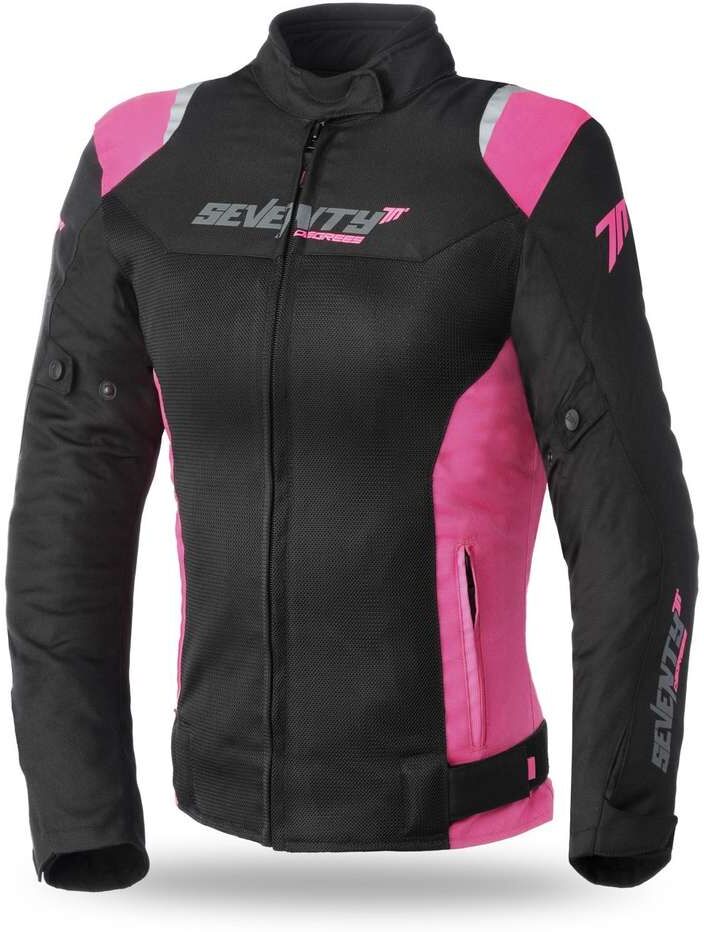 Giacca Moto Estiva Traforata Seventy JR50 CE Lady Nero Bianc taglia 2X