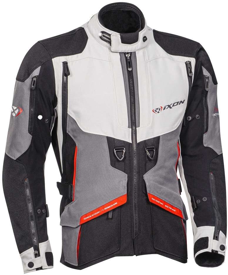 Giacca Moto in Tessuto 3 in 1 Adventure Ixon RAGNAR Nero Gri taglia XL