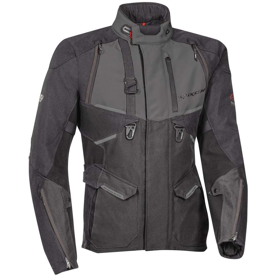 Giacca Moto in Tessuto Adventure Ixon EDDAS Nero Antracite taglia 3XL