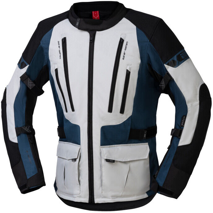 Giacca Moto In Tessuto Ixs LENNIK-ST Grigio Chiaro Blu Nero taglia M