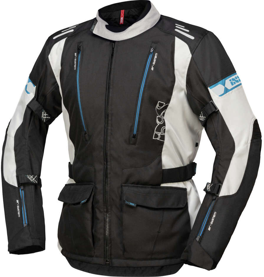 Giacca Moto in Tessuto Ixs LORIN-ST Nero Girgio Blu taglia M