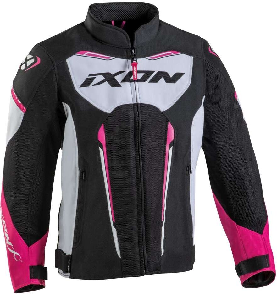 Giubbotto Moto Bambina Ixon STRIKER AIR KID LADY Nero Bianco taglia 8