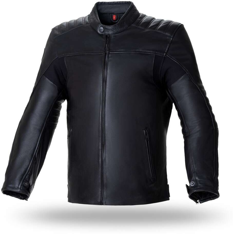 Giubbotto Moto Custom in Pelle Seventy SD-JL1 Nero taglia 4XL