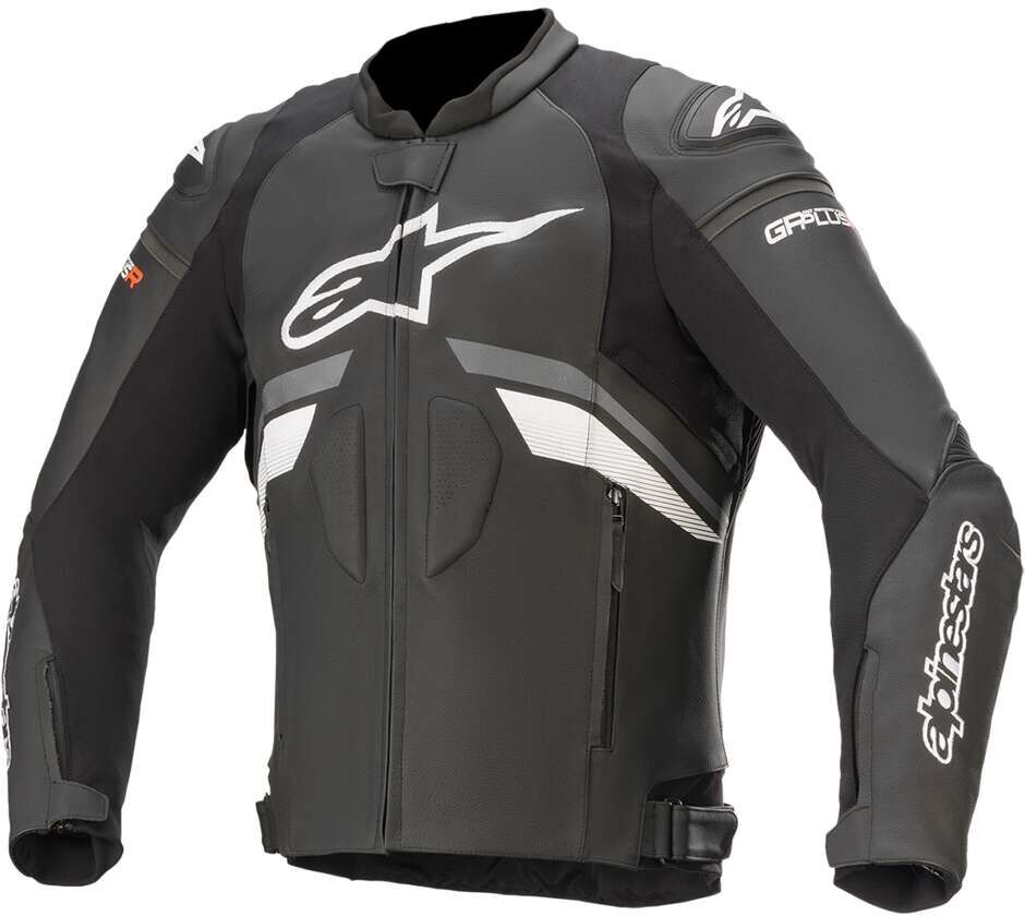 Giubbotto Moto in Pelle Alpinestars GP PLUS R V3 Bianco Grig taglia 52