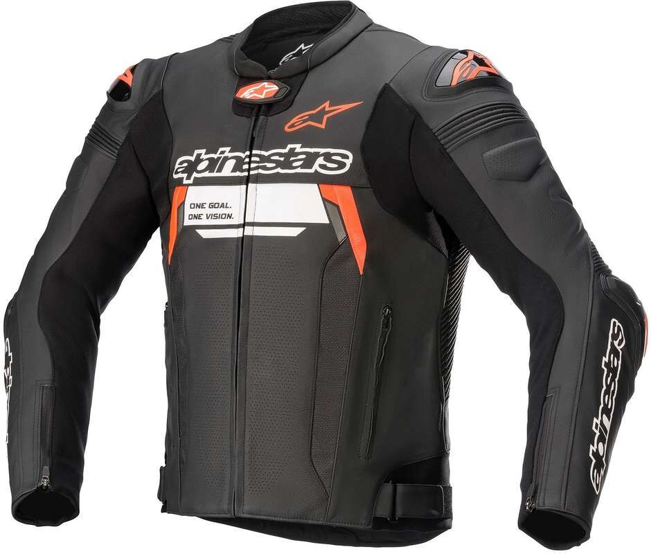 Giubbotto Moto in Pelle Alpinestars MISSILE v2 IGNITION Nero taglia 52