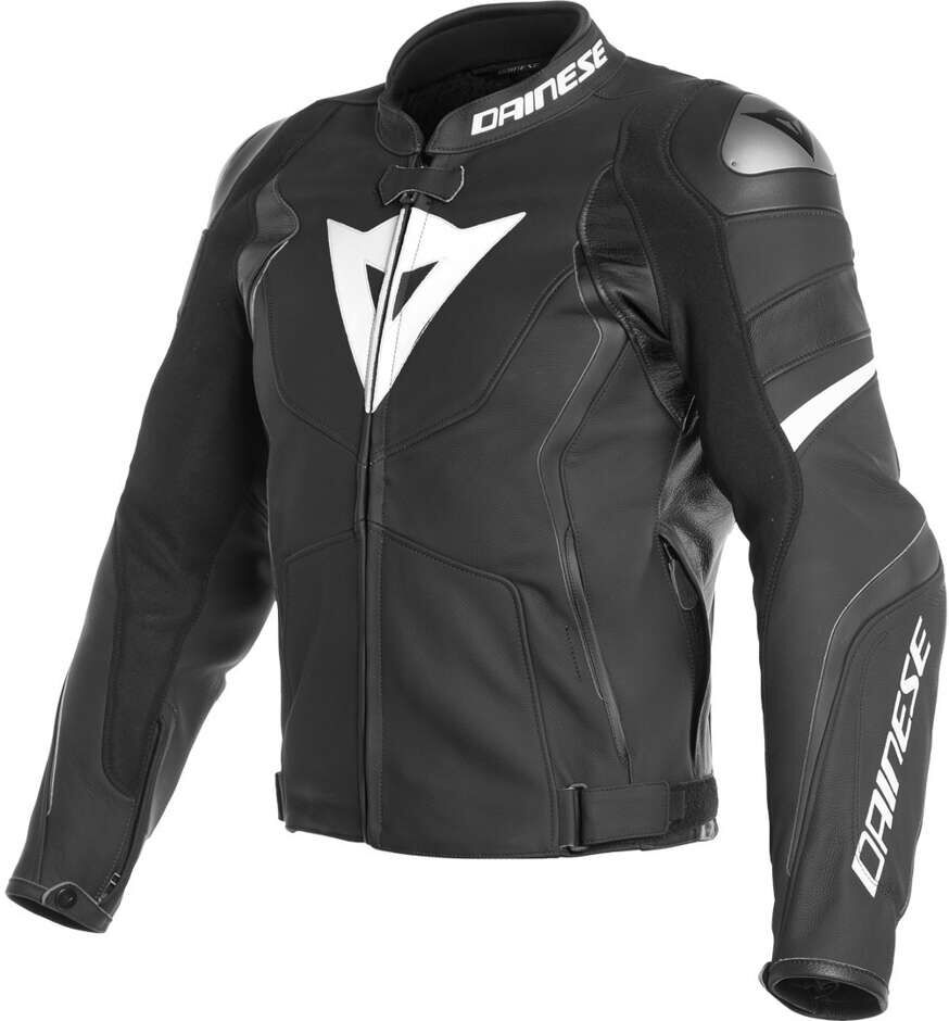 Giubbotto Moto In Pelle Dainese AVRO 4 Nero Nero Bianco taglia 50