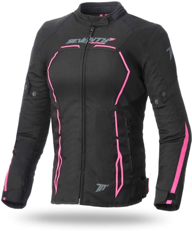 Giubbotto Moto In Tessuto Seventy JR67 CE Sport Nero Rosa taglia S