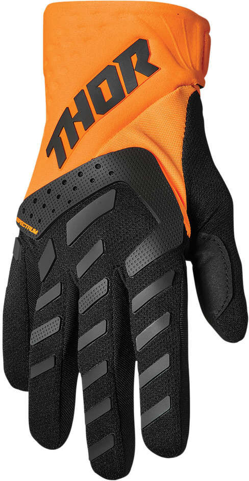 Guanti Moto Cross Enduro Thor SPECTRUM Arancio Nero taglia L