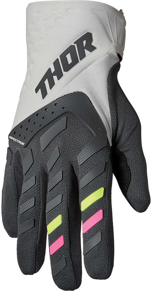 Guanti Moto Cross Enduro Thor SPECTRUM Lady Grigio Carbone taglia M