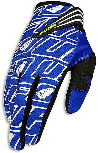 Guanti moto cross Enduro Ufo Punk 2016 Nero Bianco Blu taglia S