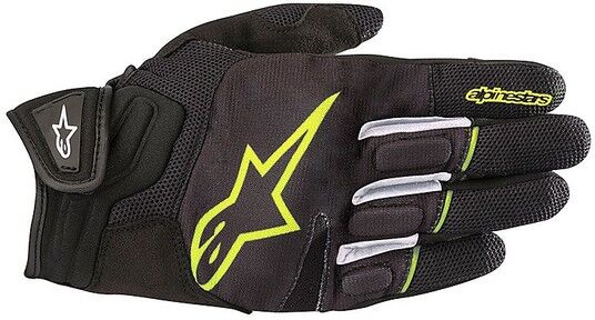 Guanti Moto In Tessuto Alpinestars ATOM Nero Giallo Fluo taglia M