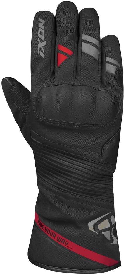 Guanti Moto Invernali Ixon PRO MIDGARD Nero Rosso taglia 2XL