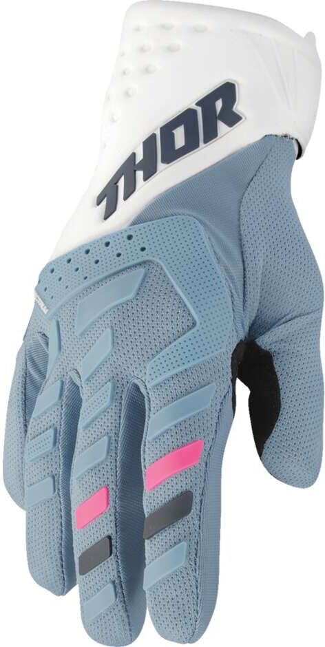 Guanto Moto Cross Enduro da Donna THOR SPECTRUM Azzurro/Bian taglia L