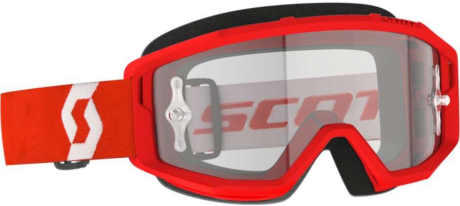 Maschera Moto Cross Enduro Scott PRIMAL CLEAR Rosso Lente Ch taglia un