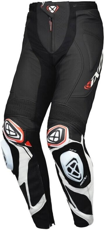 Pantalone Moto in Pelle Ixon VORTEX 3 PT Nero Bianco taglia XS