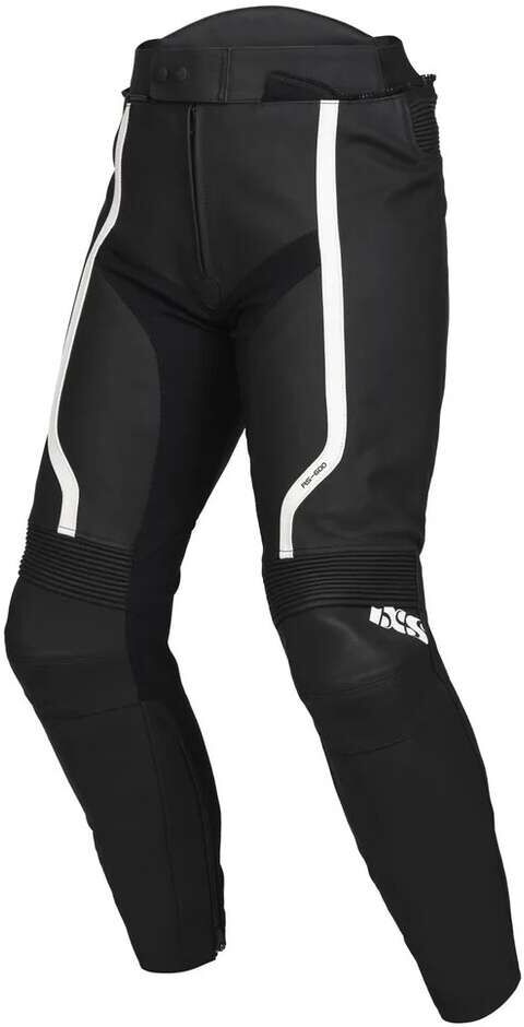 Pantalone Moto In Pelle Racing Ixs Sport LD RS-600 Nero Bian taglia 58