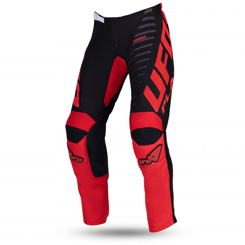 Pantaloni Moto Cross Enduro Ufo KIMURA Nero Rosso taglia 46