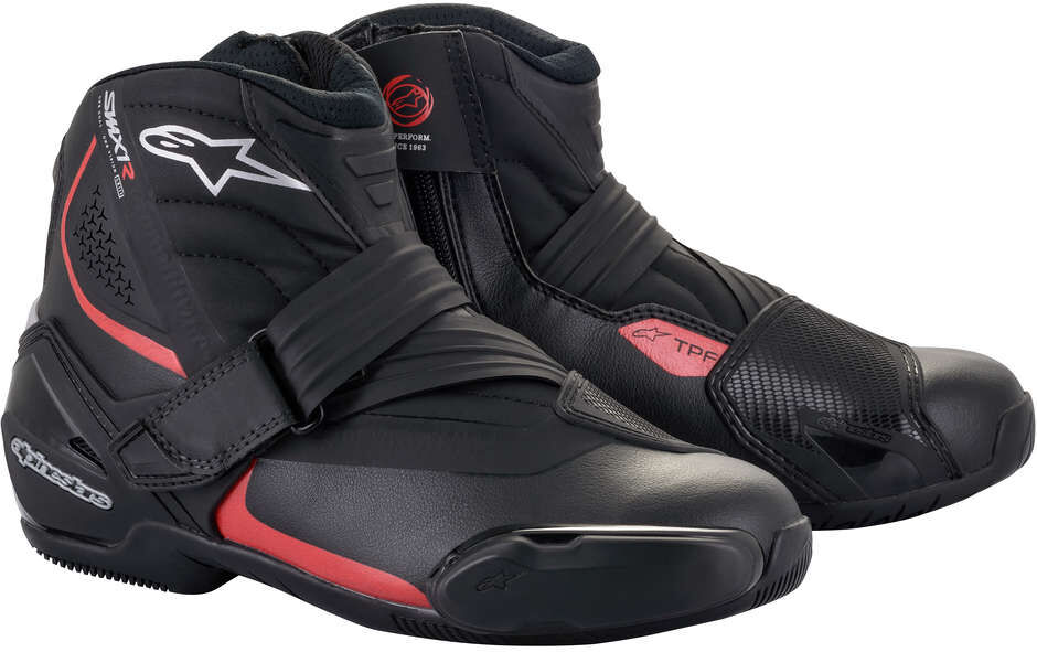 Scarpe Moto Tecniche Alpinestars SMX-1 R V2 Nero Rosso taglia 44