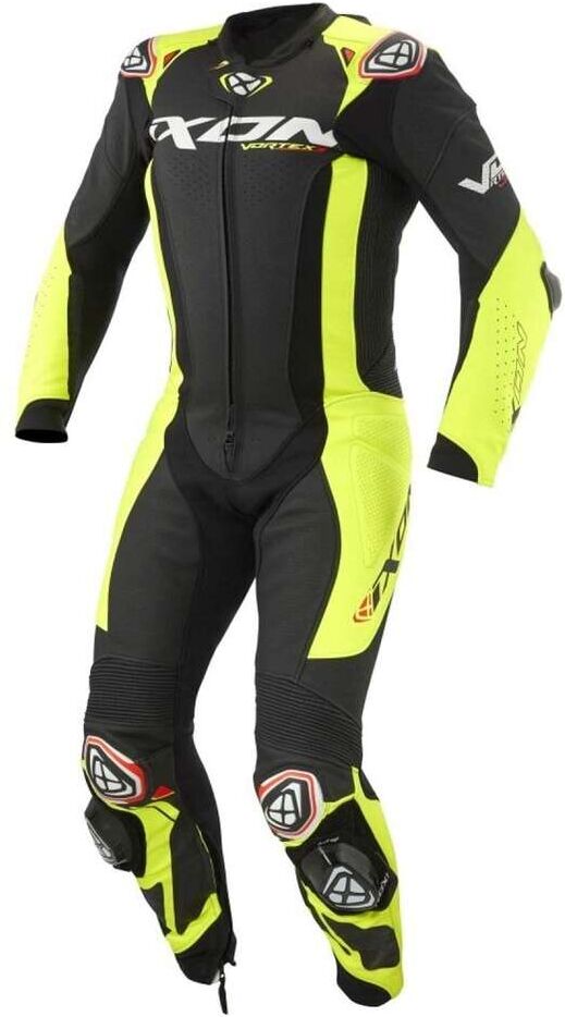 Tuta Moto Intera Ixon VORTEX 3 Nero Giallo Fluo taglia L