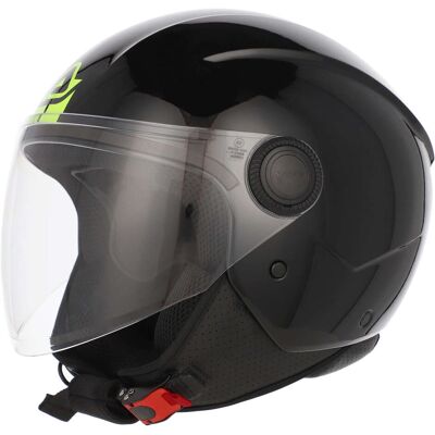 Casco da Moto Jet ACERBIS BREZZA Nero Giallo taglia M Casco da Moto Jet ACERBIS BREZZA Nero Giallo taglia M