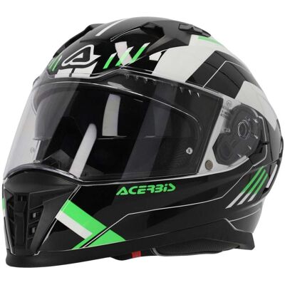 Casco Integrale da Moto ACERBIS X-WAY GRAPHIC Nero Verde taglia XL Casco Integrale da Moto ACERBIS X-WAY GRAPHIC Nero Verde taglia XL