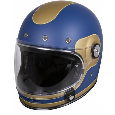 Casco integrale Vintage Stormer ORIGIN Multi Blu Opaco Oro taglia L Casco integrale Vintage Stormer ORIGIN Multi Blu Opaco Oro taglia L