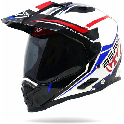 Casco Moto Berik Doppia Visiera MX313 Adventure Pro Bianco R taglia XS Casco Moto Berik Doppia Visiera MX313 Adventure Pro Bianco R taglia XS