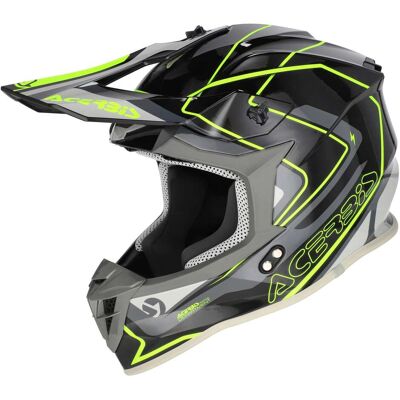 Casco Moto Cross Acerbis LINEAR 2206 Nero Giallo Fluo taglia M Casco Moto Cross Acerbis LINEAR 2206 Nero Giallo Fluo taglia M