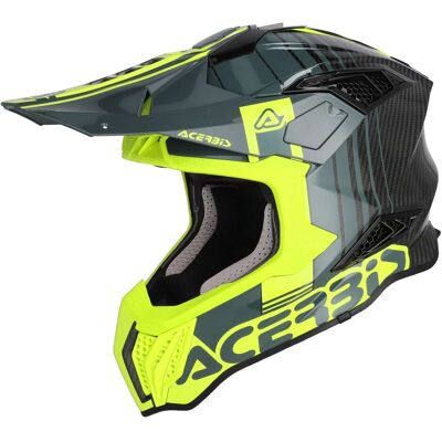 Casco Moto Cross Enduro Acerbis AIRSTRIKE-C Nero Giallo Fluo taglia 2X Casco Moto Cross Enduro Acerbis AIRSTRIKE-C Nero Giallo Fluo taglia 2X