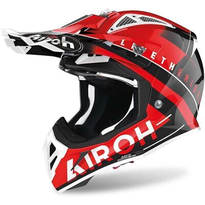 Casco Moto Cross Enduro Airoh AVIATOR ACE AMAZE Rosso Lucido taglia L Casco Moto Cross Enduro Airoh AVIATOR ACE AMAZE Rosso Lucido taglia L