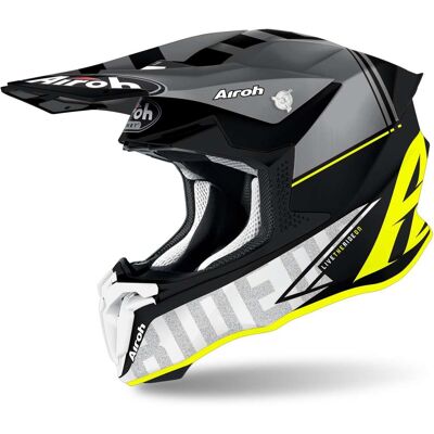 Casco Moto Cross Enduro Airoh TWIST 2.0 TECH Giallo Opaco taglia XL Casco Moto Cross Enduro Airoh TWIST 2.0 TECH Giallo Opaco taglia XL