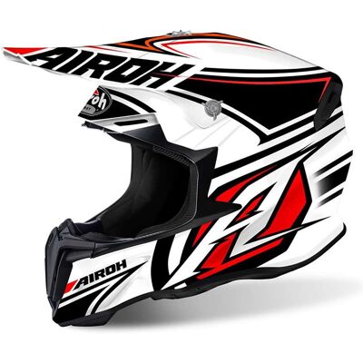 Casco Moto Cross Enduro Airoh Twist Avanger Bianco Lucido taglia 2XL Casco Moto Cross Enduro Airoh Twist Avanger Bianco Lucido taglia 2XL