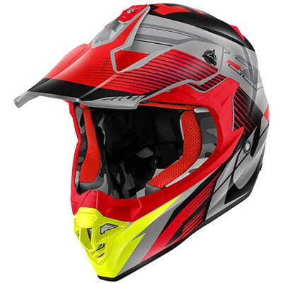 Casco Moto Cross Enduro Givi 60.1 FRESH Rosso Nero Titanio taglia L Casco Moto Cross Enduro Givi 60.1 FRESH Rosso Nero Titanio taglia L