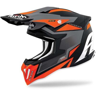 Casco Moto Cross Enduro In Fibra HPC Airoh STRYCKER Axe Aran taglia XL Casco Moto Cross Enduro In Fibra HPC Airoh STRYCKER Axe Aran taglia XL