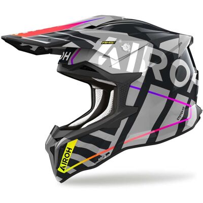 Casco Moto Cross Enduro In Fibra HPC Airoh STRYCKER BRAVE Gr taglia M Casco Moto Cross Enduro In Fibra HPC Airoh STRYCKER BRAVE Gr taglia M