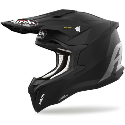 Casco Moto Cross Enduro In Fibra HPC Airoh STRYCKER Color Ne taglia M Casco Moto Cross Enduro In Fibra HPC Airoh STRYCKER Color Ne taglia M