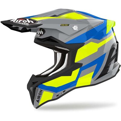 Casco Moto Cross Enduro In Fibra HPC Airoh STRYCKER GLAM Gia taglia L Casco Moto Cross Enduro In Fibra HPC Airoh STRYCKER GLAM Gia taglia L