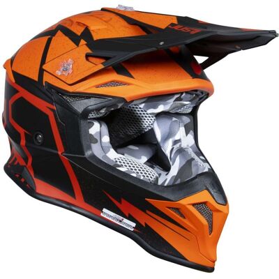 Casco Moto Cross Enduro Just1 J39 Poseidon Fluo Arancio Ross taglia L Casco Moto Cross Enduro Just1 J39 Poseidon Fluo Arancio Ross taglia L