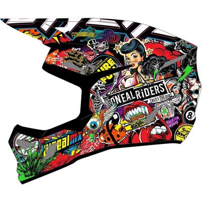 Casco Moto Cross Enduro Oneal 3SRS CRANK Multi taglia XS Casco Moto Cross Enduro Oneal 3SRS CRANK Multi taglia XS