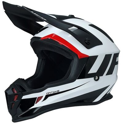 Casco Moto Cross Enduro Ufo QUIVER Bianco Nero taglia XS Casco Moto Cross Enduro Ufo QUIVER Bianco Nero taglia XS