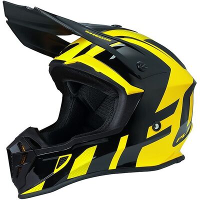 Casco Moto Cross Enduro Ufo QUIVER Nero Giallo taglia XS Casco Moto Cross Enduro Ufo QUIVER Nero Giallo taglia XS