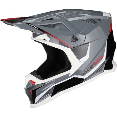Acerbis Casco Moto Cross OFFROAD T711 Grigio/Nero taglia M Acerbis Casco Moto Cross OFFROAD T711 Grigio/Nero taglia M