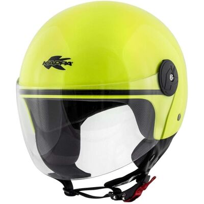 Casco Moto Demi-Jet Kappa KV40 HAWAII Basic Giallo Fluo taglia XS Casco Moto Demi-Jet Kappa KV40 HAWAII Basic Giallo Fluo taglia XS