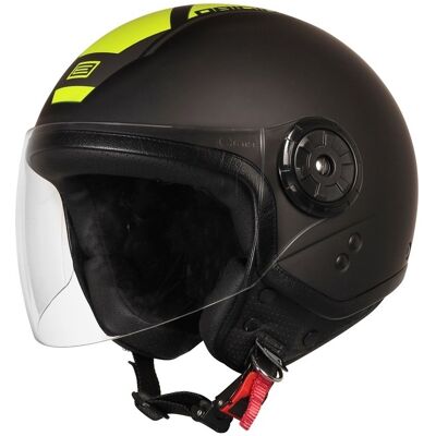 Casco Moto Demi-Jet Origine NEON SCOOP Giallo Fluo Nero Opac taglia S Casco Moto Demi-Jet Origine NEON SCOOP Giallo Fluo Nero Opac taglia S