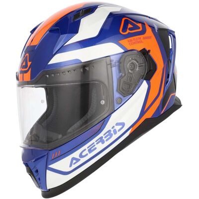 Casco Moto Integrale ACERBIS X-WAY Arancio Blu taglia S Casco Moto Integrale ACERBIS X-WAY Arancio Blu taglia S