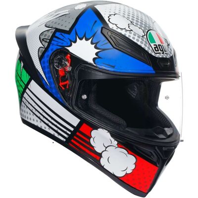 Casco Moto Integrale Agv K1 S BANG Opaco Italy Blu taglia XL Casco Moto Integrale Agv K1 S BANG Opaco Italy Blu taglia XL