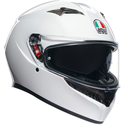 Casco Moto Integrale Agv K3 Mono Bianco Seta taglia XL Casco Moto Integrale Agv K3 Mono Bianco Seta taglia XL